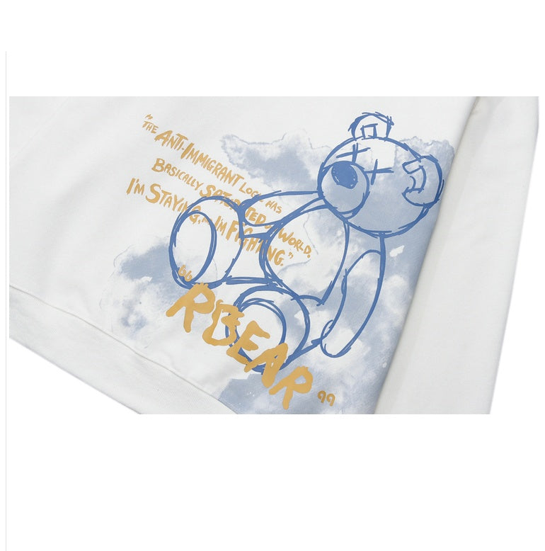 Hoodie met grafische print van een beer
