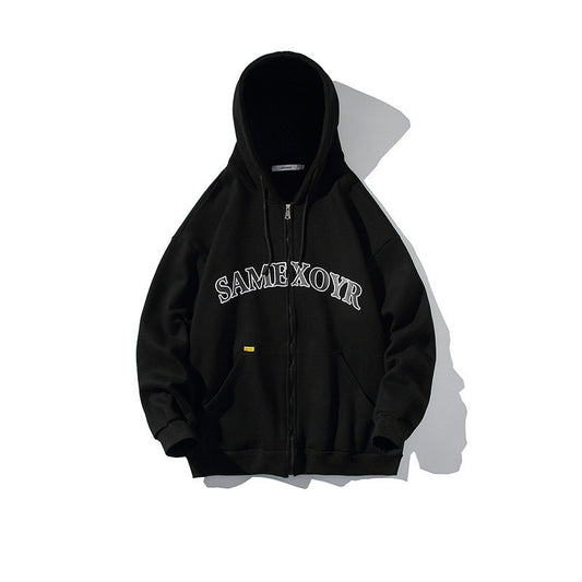 Capuchonvest met print