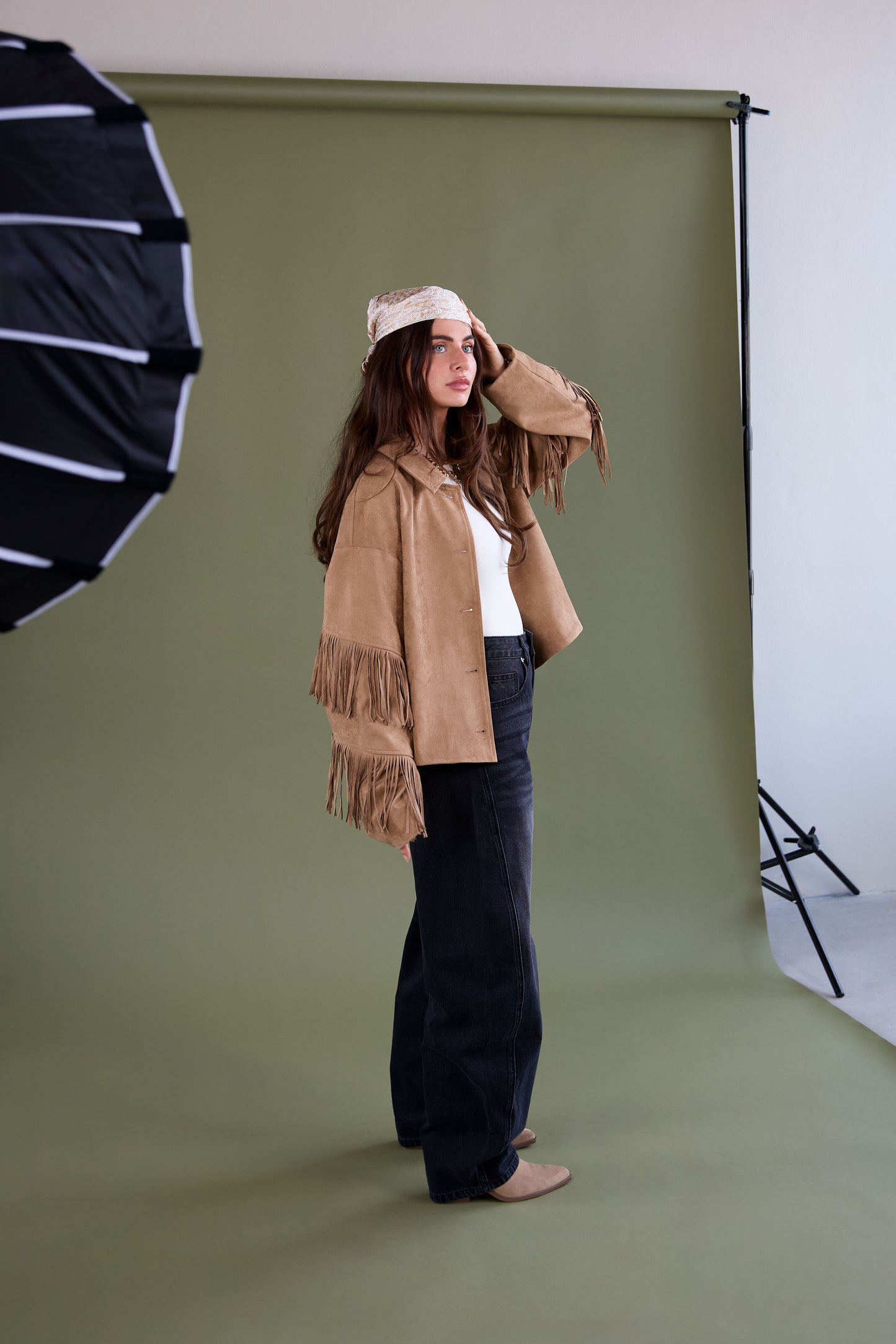 Geweven Polyestervezel Vrouwen Blouse Casual Solide Kleur Herfst/Winter Fransen Detail