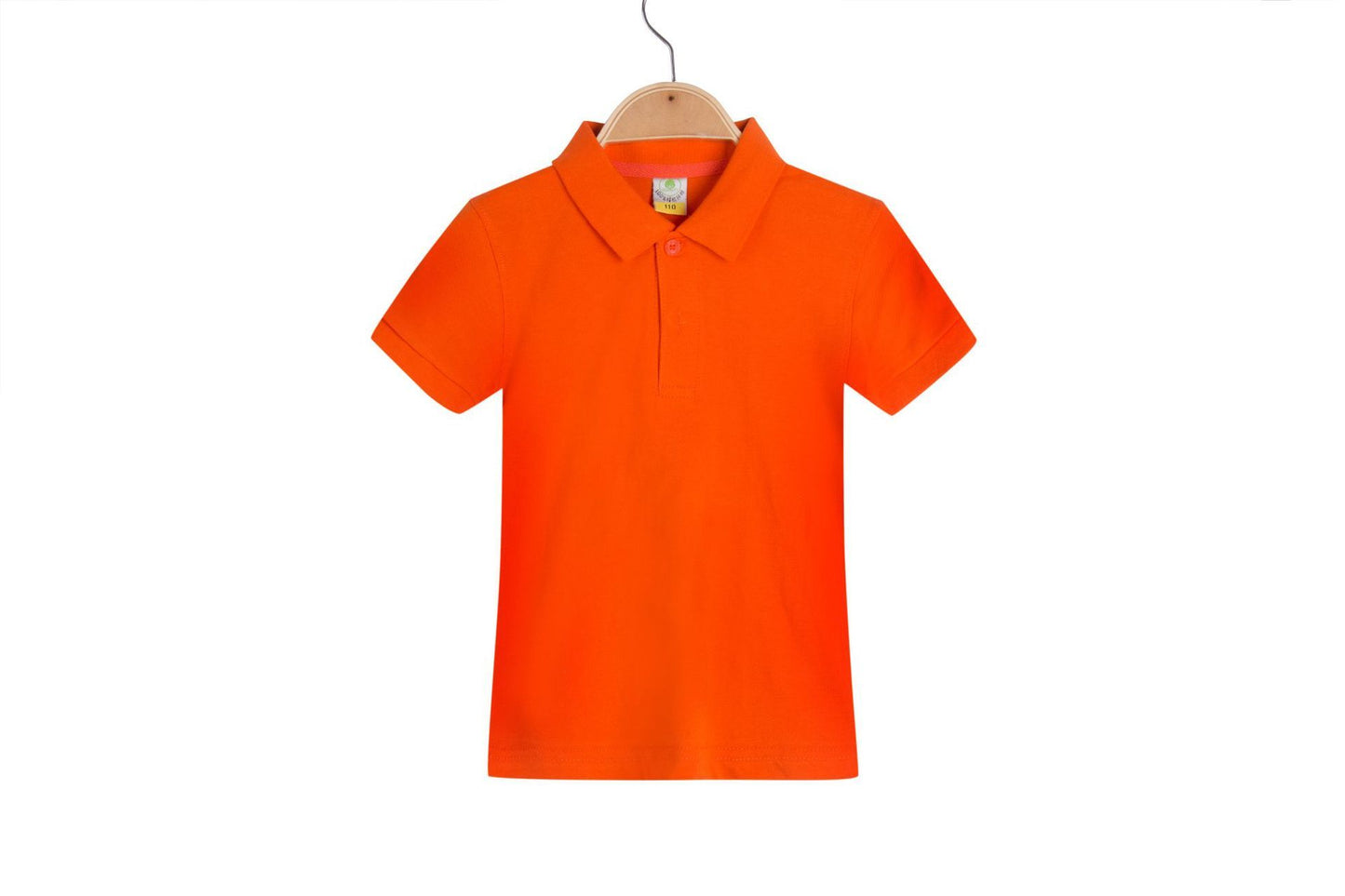 Stijlvolle Casual Effen Kleur Katoenen Revers Poloshirt met korte mouwen en Halve Knoopsluiting voor Kinderen