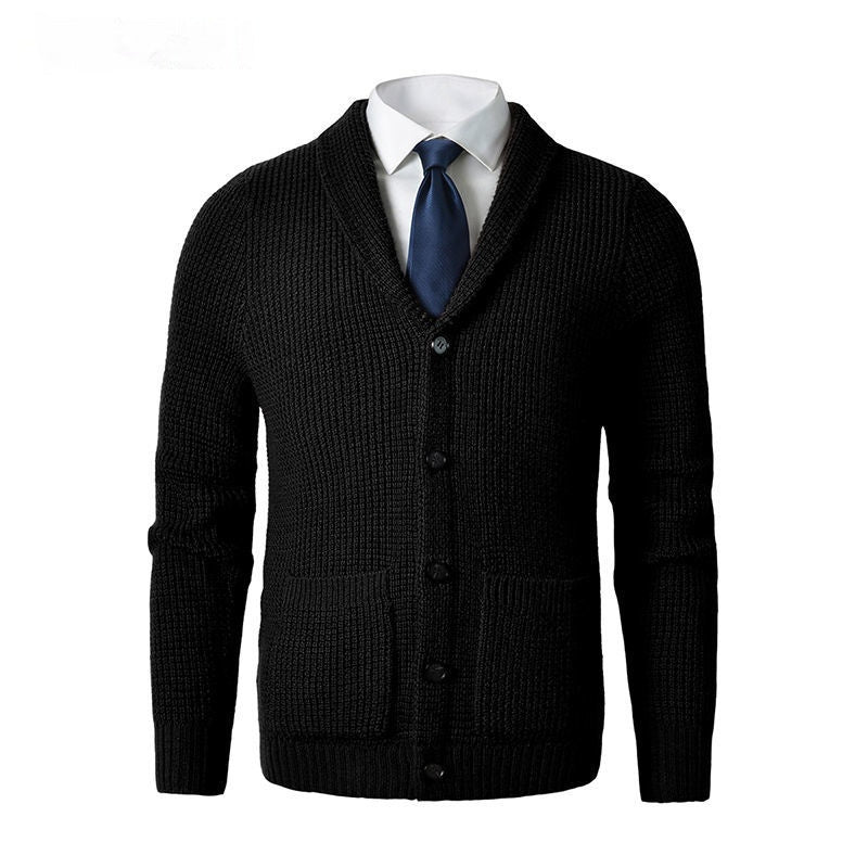 Business Casual Gebreide Wollen Cardigan met V-hals voor Heren