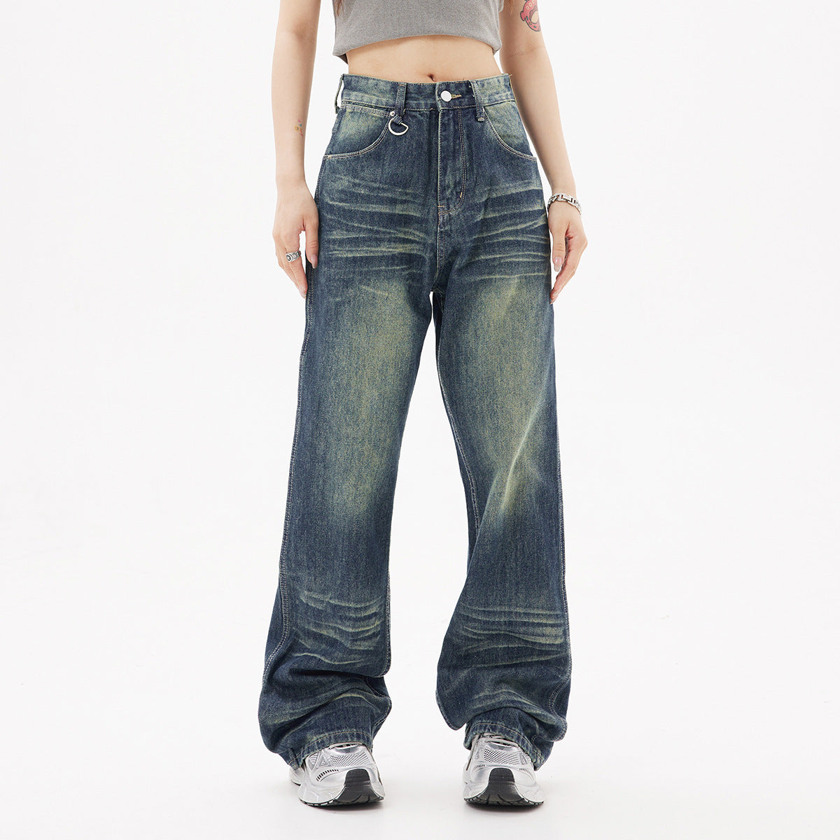 Distressed Fashion Brand High Street American Washed Jeans voor Dames & Meisjes