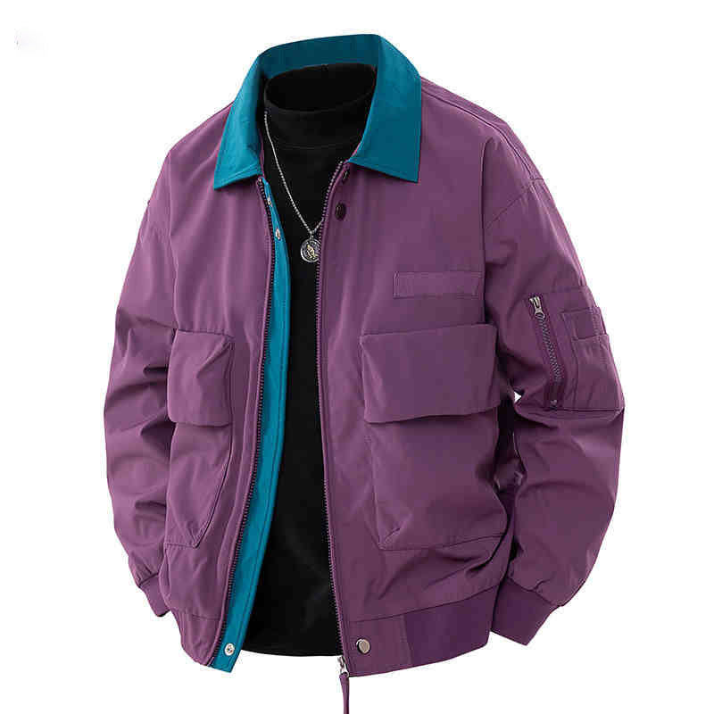 Amerikaanse Honkbal Jacket met Kraag voor Heren