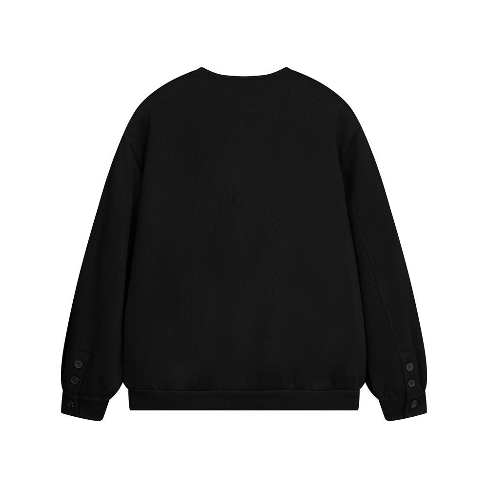 Amerikaanse Stijl Effen Kleur Losse Cardigan Trui met Knoop voor Heren & Jongens