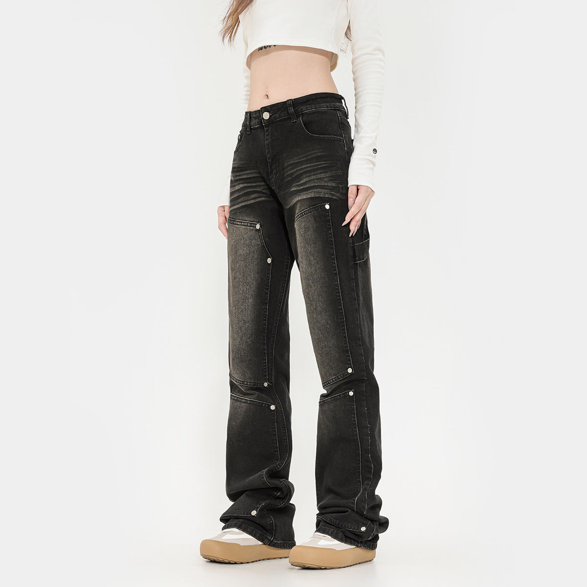 Washed High Street Vintage  Jeans voor Dames/ Plus Size & Meisjes