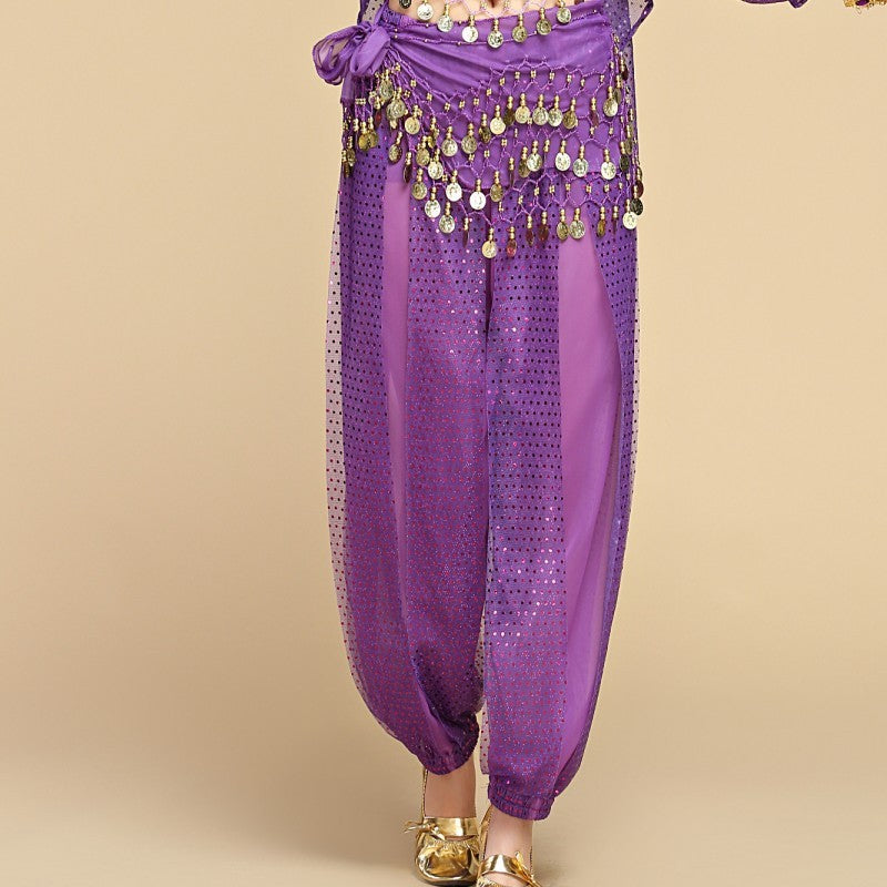 Indiase Dansbroek met Pailletten van Chiffon voor Dames