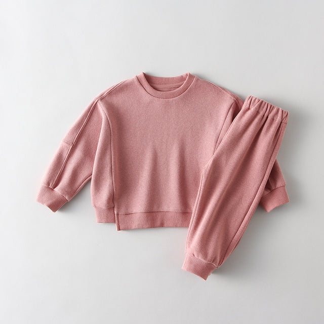 Tweedeligepak voor Kinderen Warme Fleece Vest/ Hoodie & Broek Meisjes