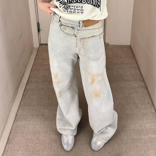 Amerikaanse Retro Stikseljeans voor Dames/ Plus-size/ Meisjes