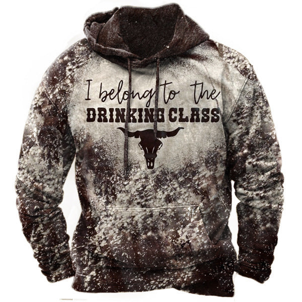 Western Retro Patroon Plus Size  Casual Hoodie