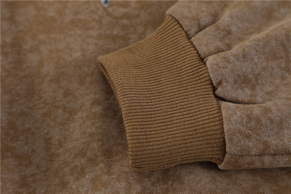 Lettervlam Print Pullover Hoodie