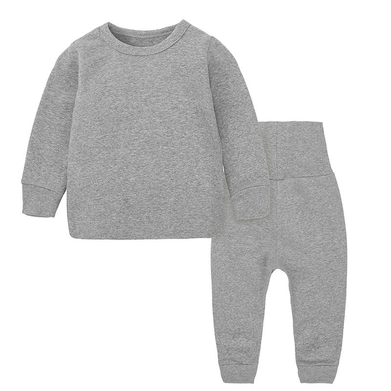 Winterse Warme Basic Kinderpyjama Tweedelig-Set