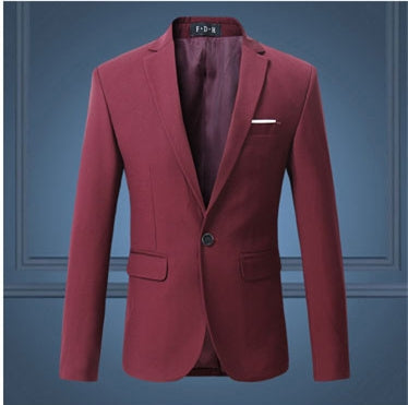 Elegante Casual Effen Kleur  Slim Fit Business/ Feestelijk Blazer met Revers en Enkele Knoopsluiting voor Heren