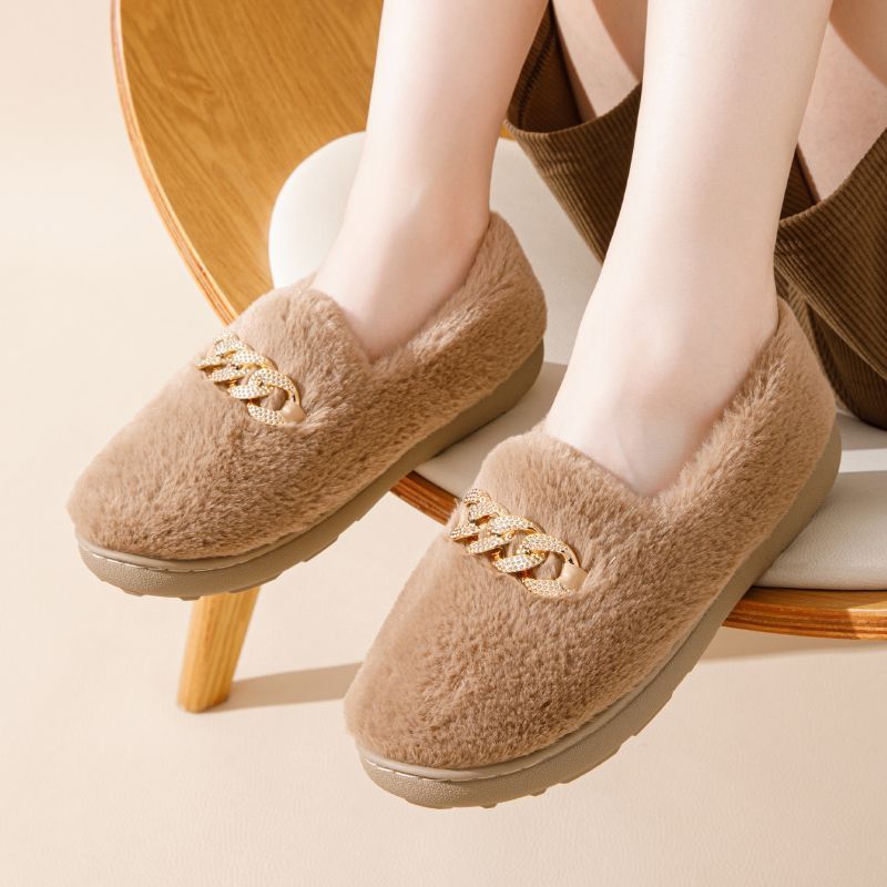 Winterse Warme All-matching Fluffy Antislip Pantoffels voor Dames