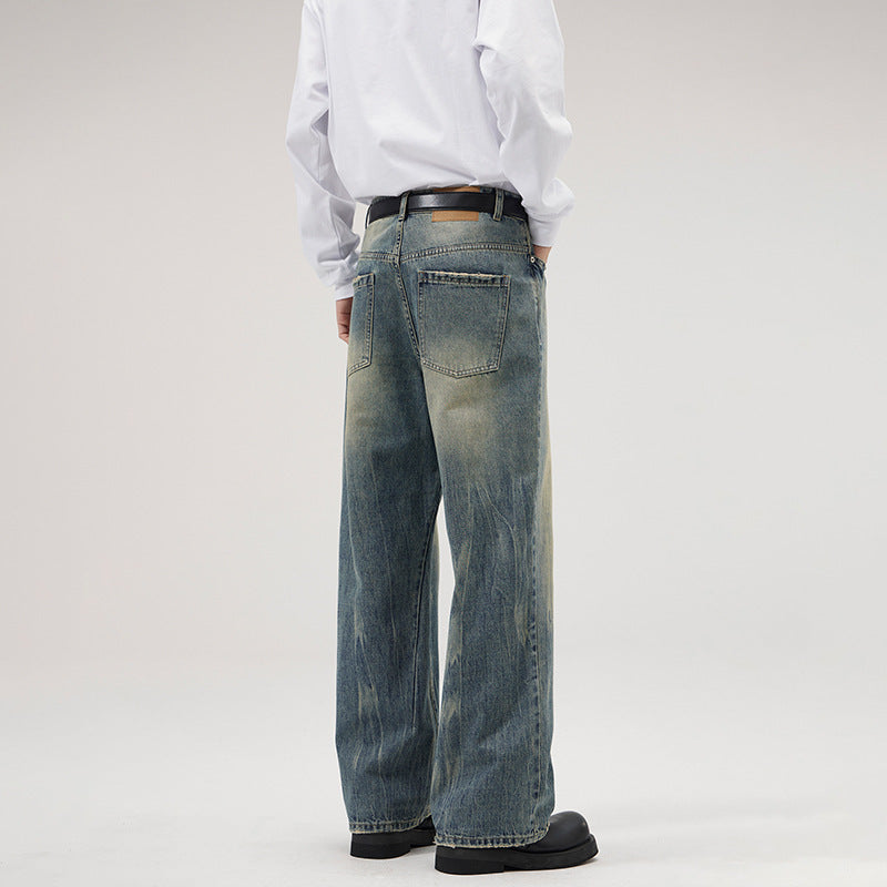 Vintage Washed Jeans in Amerikaanse stijl voor Heren/ Jongens