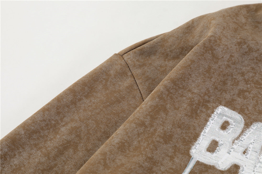 Lettervlam Print Pullover Hoodie