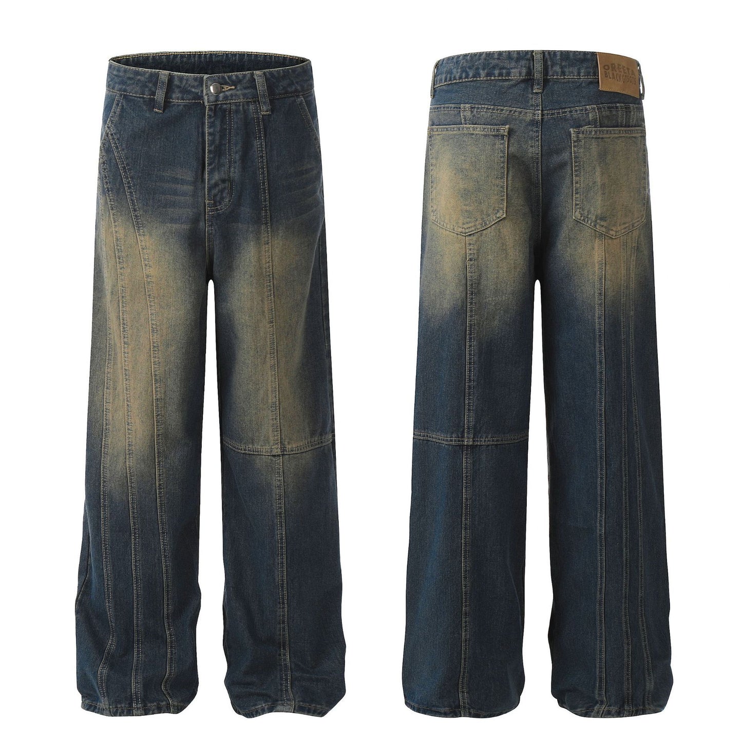American Retro Washed Stitching Jeans voor Heren & Jongens
