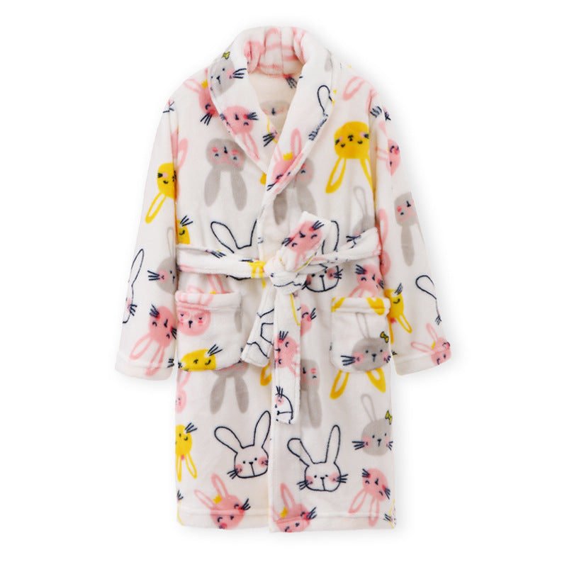 Flannellen Badjas voor Kinderen met Print