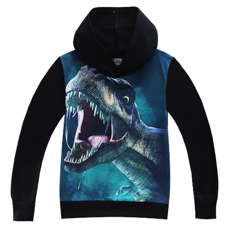 Hoodie met Dinosaurus Print in Europese & Amerikaanse Stijl voor Kinderen / Tieners