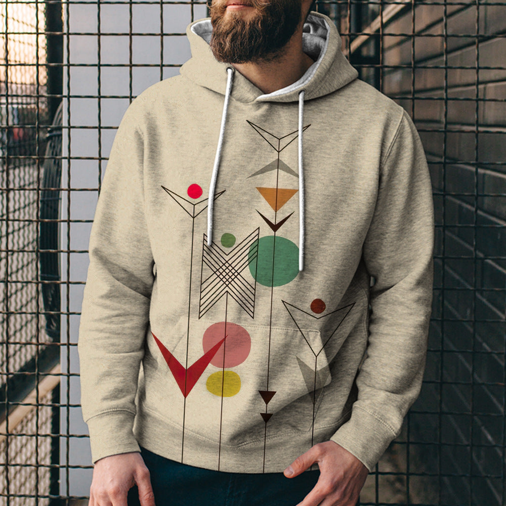 De nieuwe hoodie met geometrische digitale print
