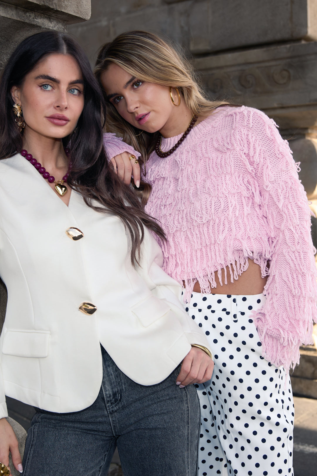 Gebreide Acryl Vrouwen Korte Trui Met Fransen