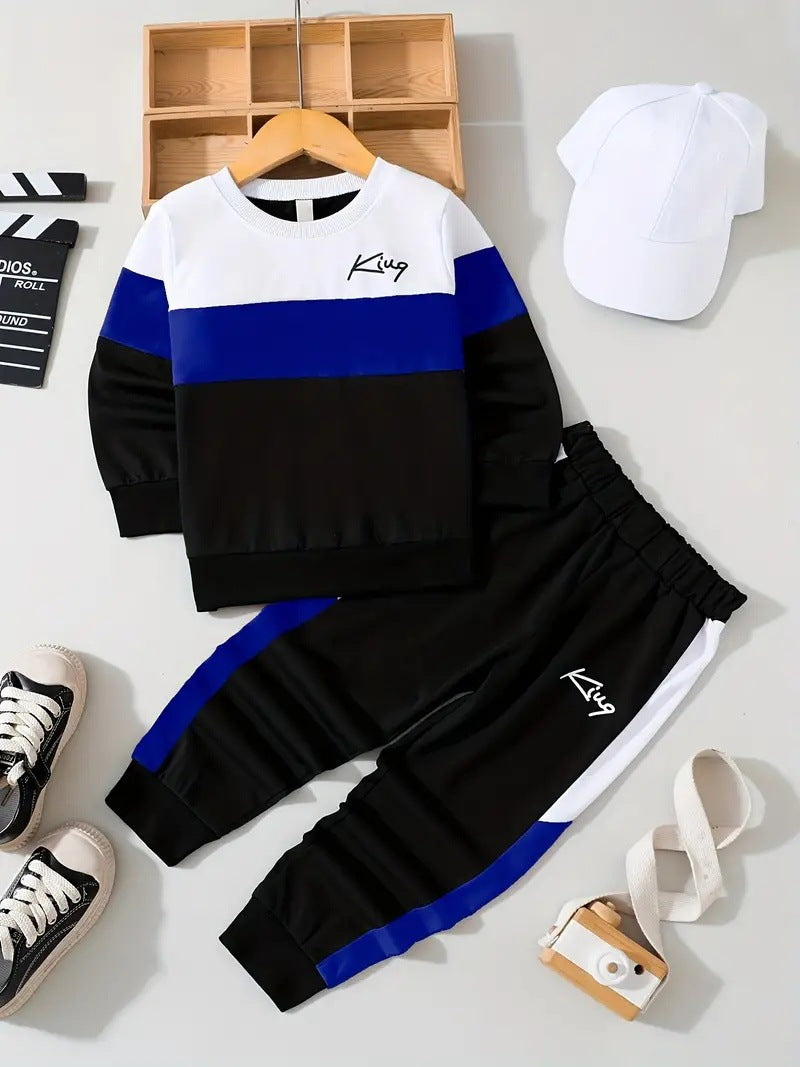 Design Sense Tweedelige Set Multicolor Sweatshirt & Broek voor Kinderen/ Tieners