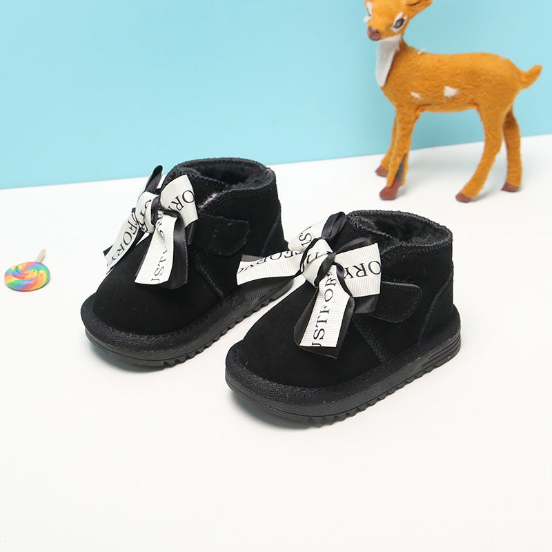 Babyschoenen van Leer met Strikjes