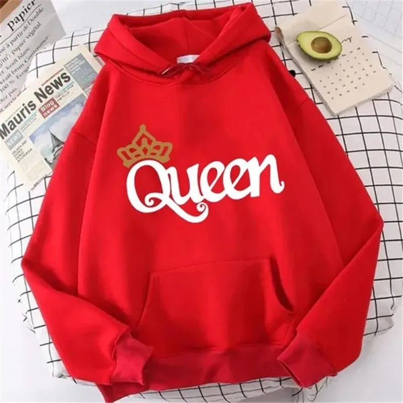 QUEEN Print Hoodies Fleece Hoodie