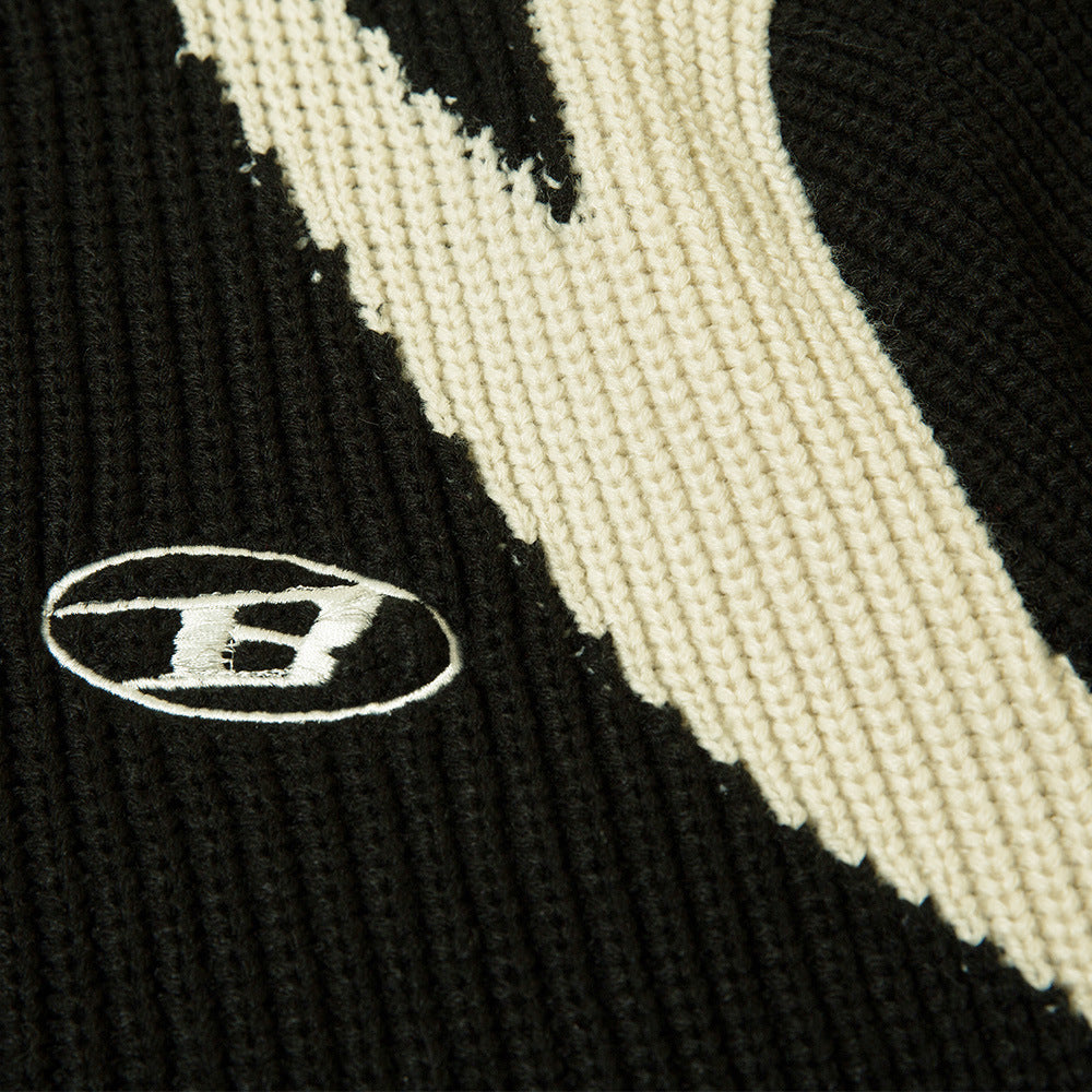 Amerikaanse stijl Casual Gebreide Vest met Patroon en Rits voor Heren & Jongens