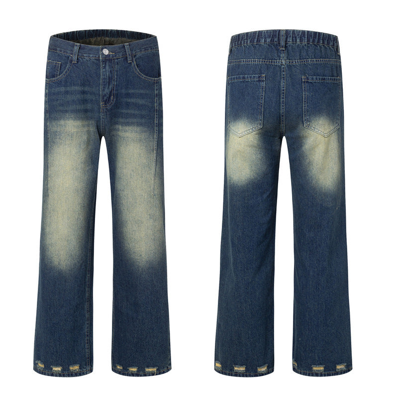 Casual American Fashion Wased Ripped Jeans voor Heren & Jongens