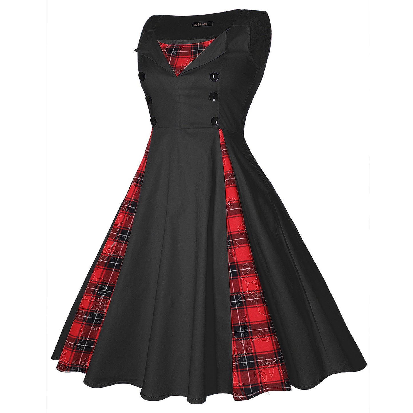 Hepburn Style Retro Elegante Cocktailjurk met Bedrukte Patroon voor Dames & Plus-size