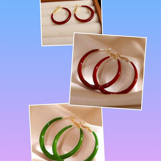 Elegante Roses Are Red Hoop Oorbellen voor Dames