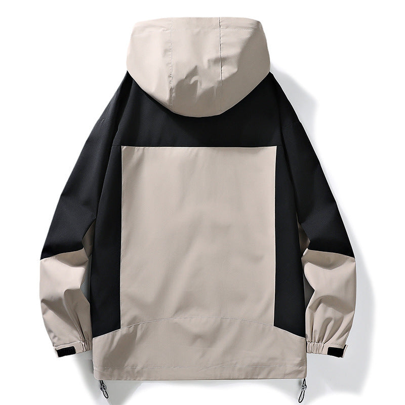 Outdoor Windjack met Capuchon en Rits voor Heren