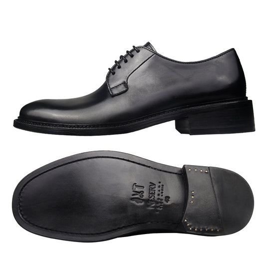 Europese Uniek Designer Retro Casual/Business NESERV Derby Schoenen van PU-Leer met Vetersluiting voor Heren