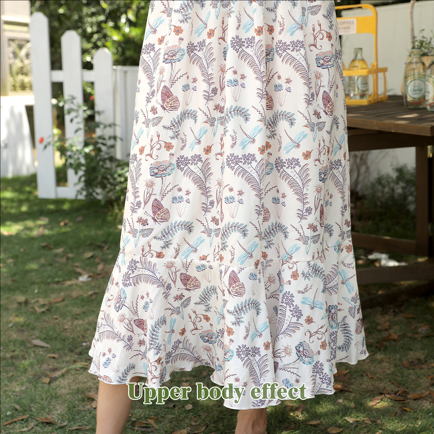 Casual Bloemenprint Maxi Trompetjurk met Vierkante Hals en Lange Mouwen voor Dames & Plus-size