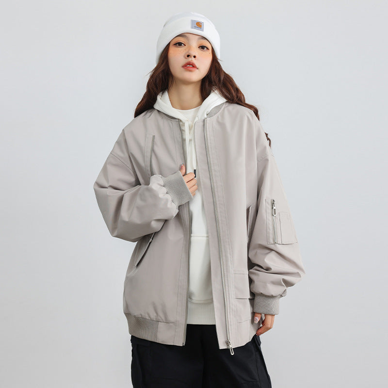 American High Street Style Warme Bomberjacket met Ritssluitng voor Dames & Plus-size