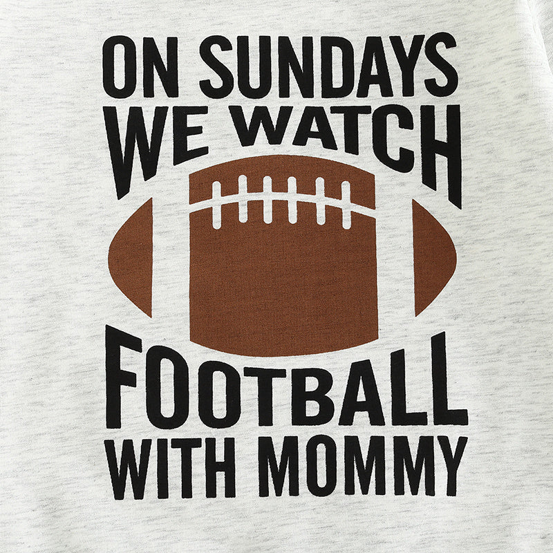 Rugby Sweatshirt met Bedrukte Letters Print voor Kinderen