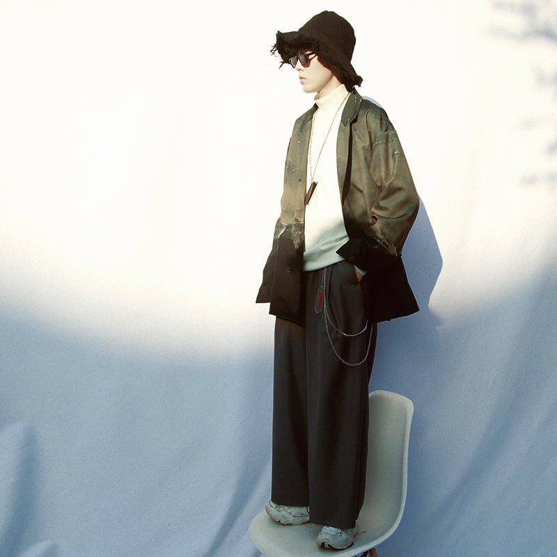 Trendy Vintage Oil Painting van Portrait Of Men in Jacket voor Heren/ Dames & Plus-size