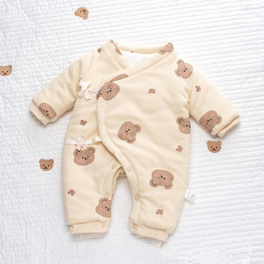 Jumpsuit met Berenprint voor Pasgeboren Baby's