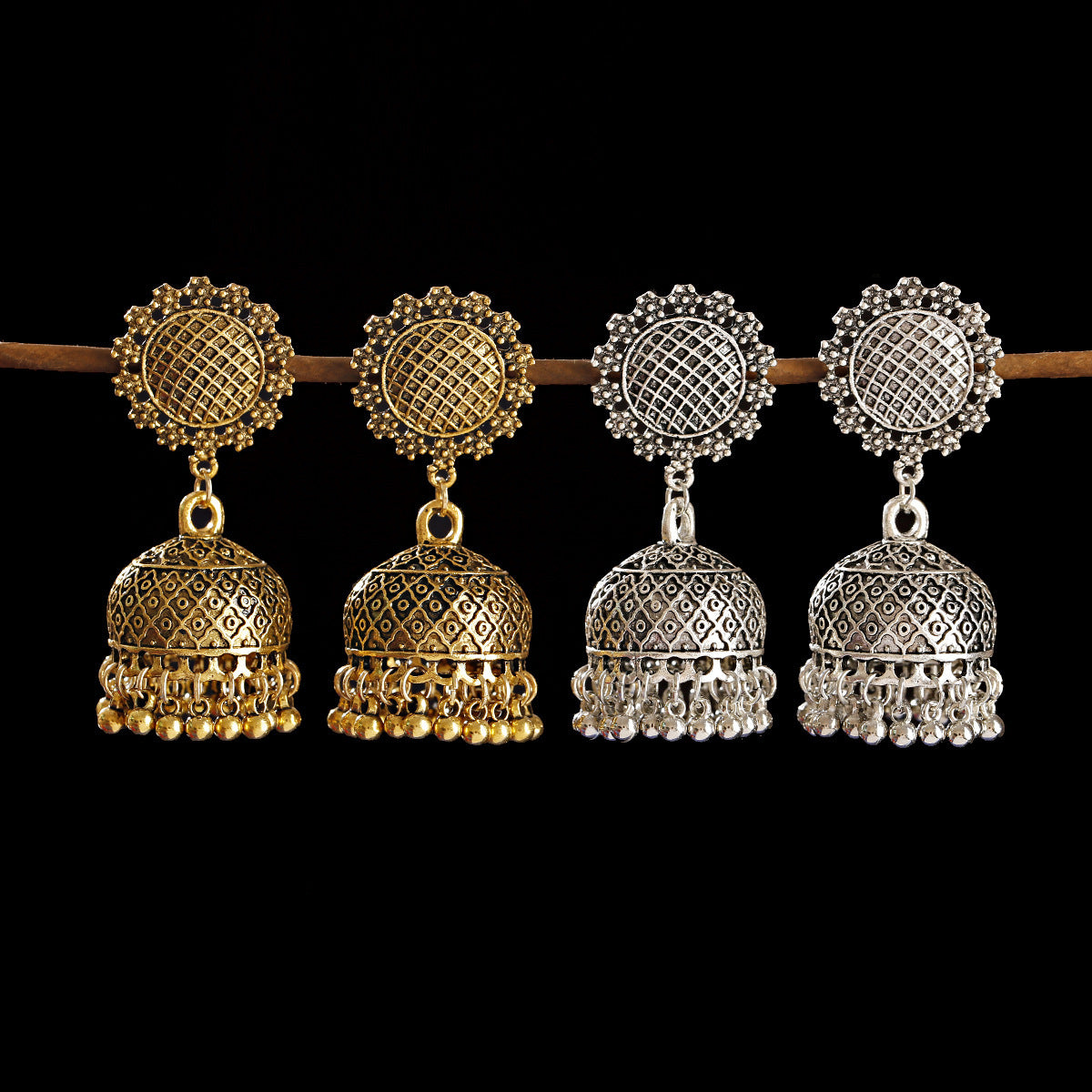 Indiase Stijl Legering Vintage Jhumka Oorbellen voor Dames