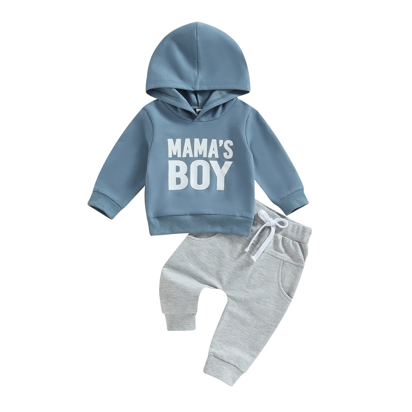 Tweedelig Outfit Hoodie met Tekstprint & Broek voor Baby's/ Peuters