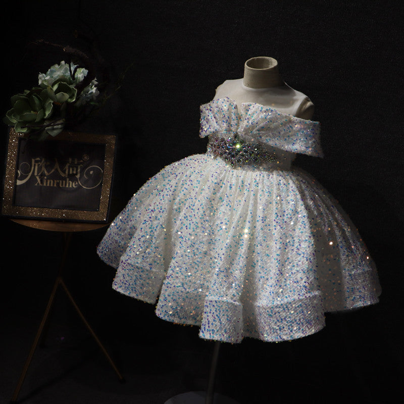 Meisjes Avondjurken met één schouder