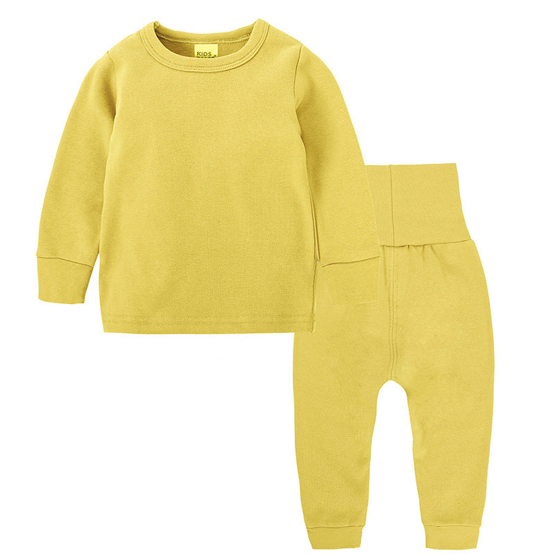 Winterse Warme Basic Kinderpyjama Tweedelig-Set