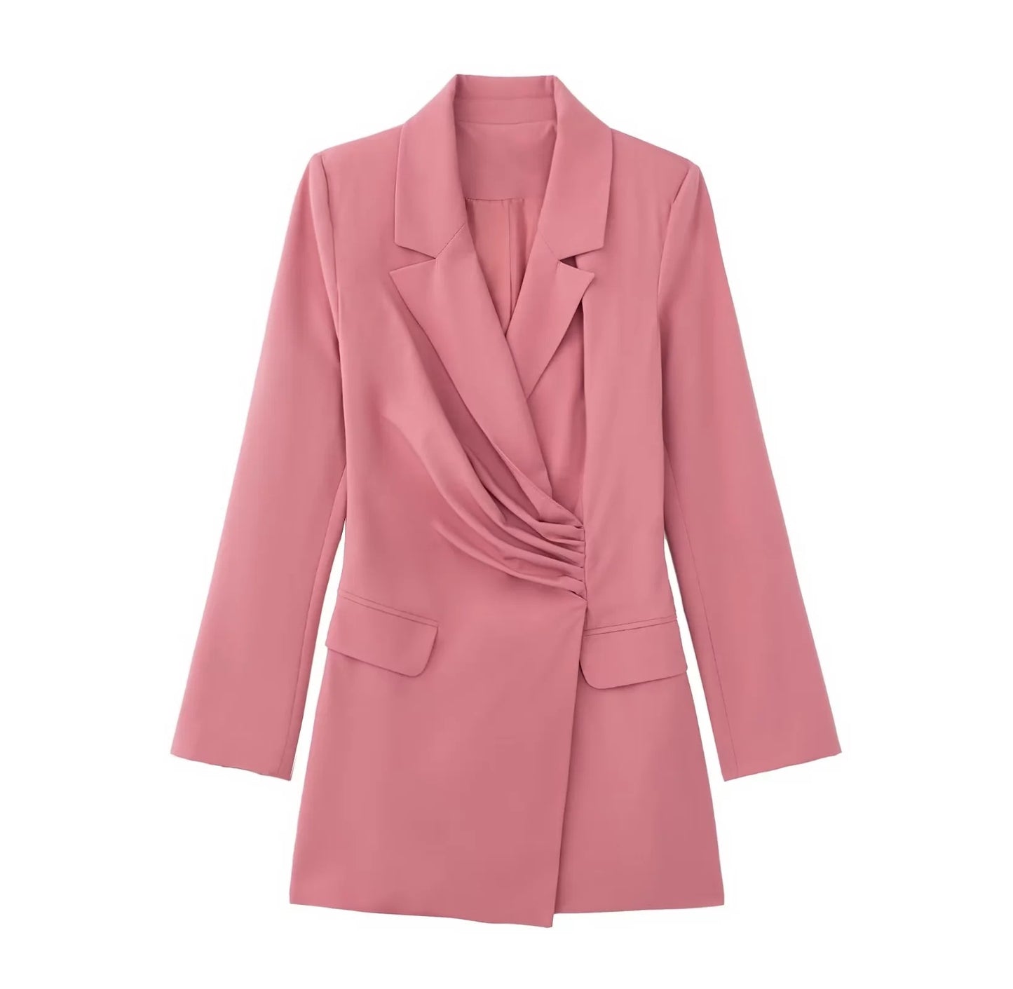 Elegante Grafische Kleur Blazer-Jurk voor Dames