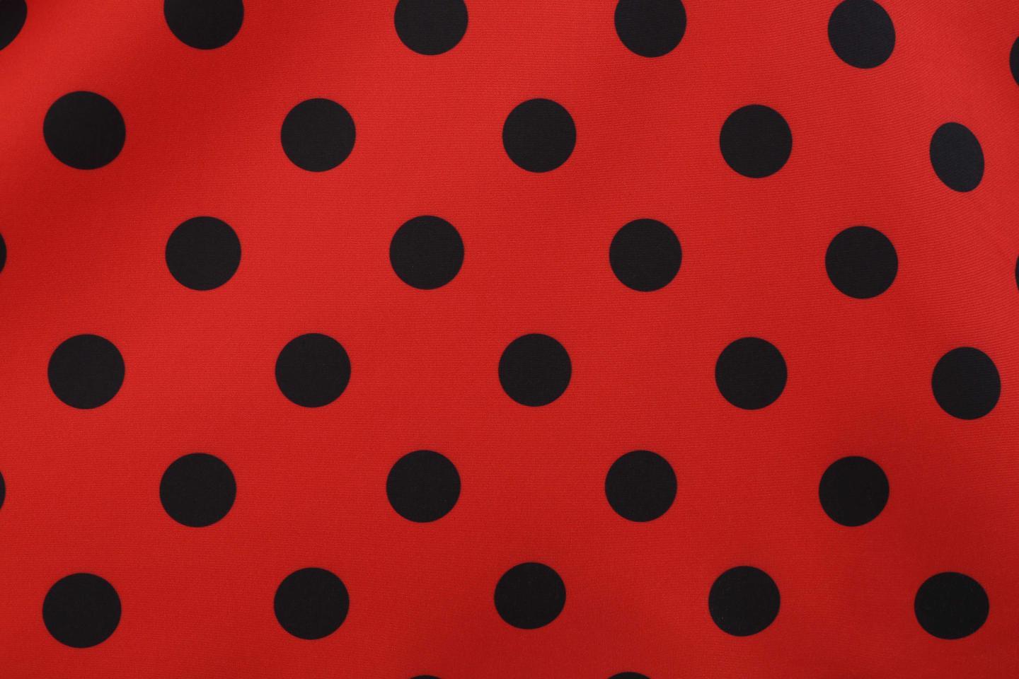 Retro Hepburn-stijl bedrukte patchwork swingjurk met lange mouwen