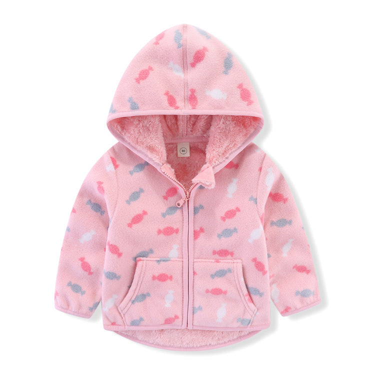 Polar Fleece Dikke Sweatvest met Stoere Print voor Peuters/Kinderen