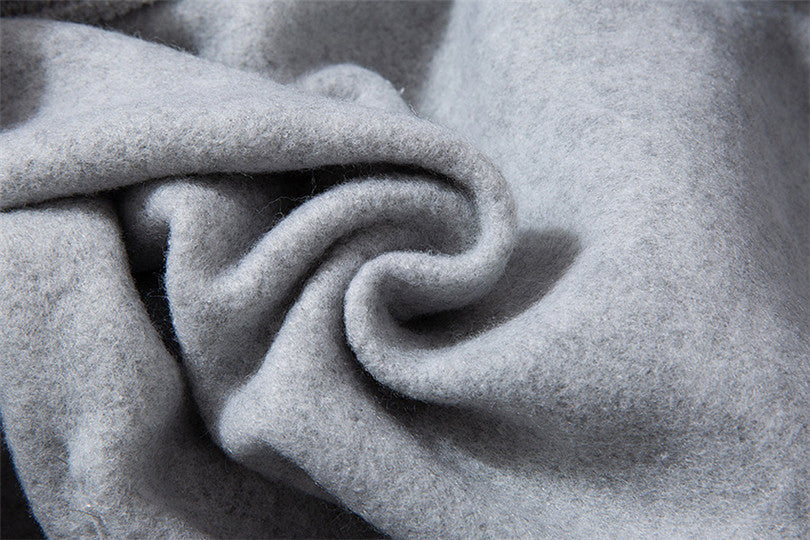 Fleece-gevoerde hoodie met effen letterprint