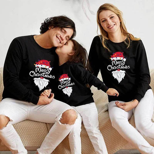 Casual Ronde Hals Kerst-Truien met Cartoon voor Familiie