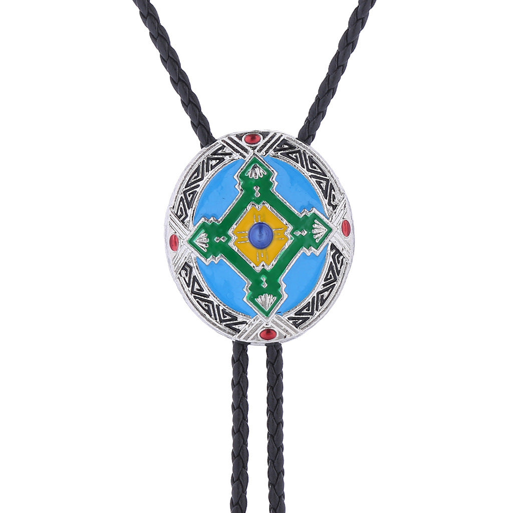 Indiase Orgineel Ontwerp Aboriginal Totem Stropdas Clip voor Heren