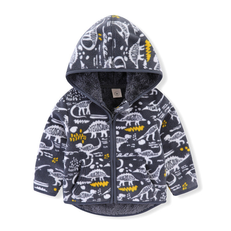 Polar Fleece Dikke Sweatvest met Stoere Print voor Peuters/Kinderen
