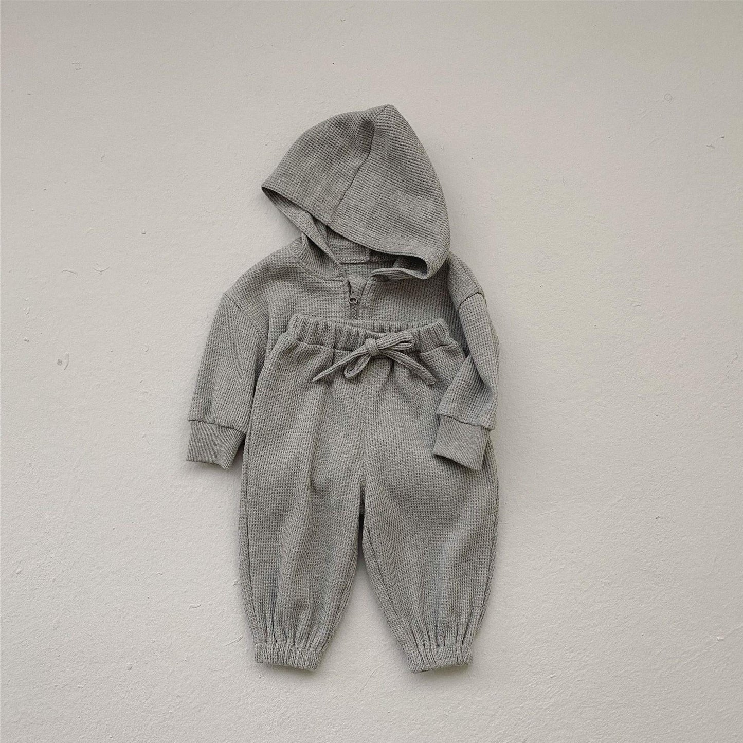 Tweedelige Set voor Baby's / Kinderen :  Casual Cardigan-Hoodie met Rits & Broek